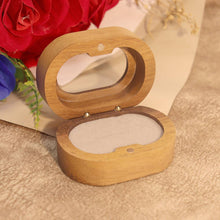 Load image into Gallery viewer, Oval Walnut Wooden Ring Box
