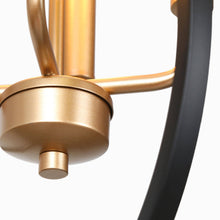 Load image into Gallery viewer, Frusena 4-Light Black and Gold Chandelier
