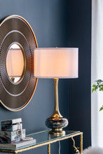 Load image into Gallery viewer, Table Lamp with Glass and Drum Shade [Online Only]
