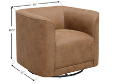 Load image into Gallery viewer, Brown Swivel Accent Chair [Online Only]
