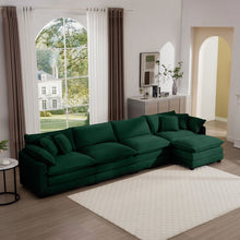 Load image into Gallery viewer, Modern Oversized Modular Cushion Sofa With Ottoman [Online Only]

