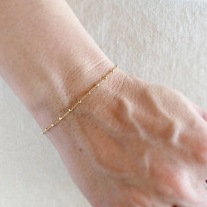 18k Gold Filled Spaced Beaded Bracelet