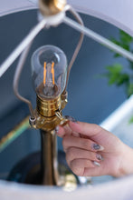 Load image into Gallery viewer, Table Lamp with Glass and Drum Shade [Online Only]
