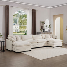 Load image into Gallery viewer, Modern Oversized Modular Cushion Sofa With Ottoman [Online Only]
