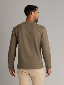 Men's Fireside Sherpa Lined Henley Burnt Olive