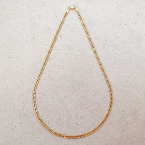 18k Gold Filled Double Curb Cuban Chain