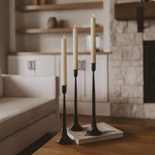 Load image into Gallery viewer, Cast Iron Taper Candle Holders Trio
