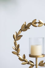 Load image into Gallery viewer, Iron Floral Hurricane With Marble Base [Online Only]
