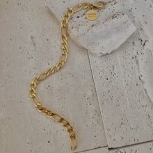 Load image into Gallery viewer, Figaro Curb Chain Layering Bracelet 18k Gold Plated
