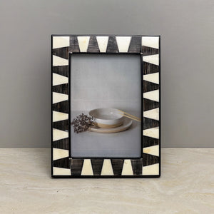 Black Fish Horn & Bone Photo Frame 5x7