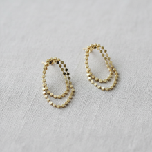 Load image into Gallery viewer, Geometric Polka Dot Tassel Drop Earrings
