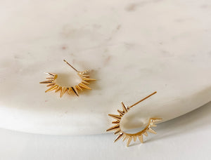 Mikel 18k Gold Plated Stud Earrings