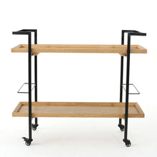 Load image into Gallery viewer, Modern Industrial Bar Cart With Shelving and Casters [Online Only]
