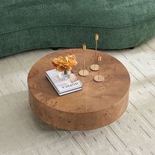 Load image into Gallery viewer, 31.49" Burl Wood Veneer Round Coffee Table [Online Only]
