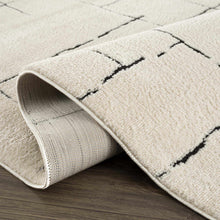 Load image into Gallery viewer, Koume Beige Maze Area Rug [Online Only]
