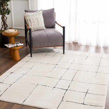 Load image into Gallery viewer, Koume Beige Maze Area Rug [Online Only]
