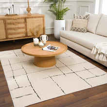 Load image into Gallery viewer, Koume Beige Maze Area Rug [Online Only]

