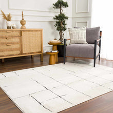 Load image into Gallery viewer, Koume Beige Maze Area Rug [Online Only]
