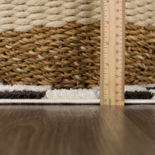Load image into Gallery viewer, Lajos Black &amp; White Checkered Plush Rug [Online Only]
