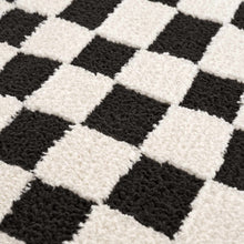 Load image into Gallery viewer, Lajos Black &amp; White Checkered Plush Rug [Online Only]
