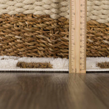 Load image into Gallery viewer, Lajos Brown Checkered Shag Rug [Online Only]
