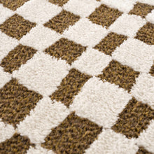Load image into Gallery viewer, Lajos Brown Checkered Shag Rug [Online Only]
