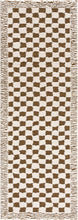 Load image into Gallery viewer, Leryn Brown Checkered Plush Rug [Online Only]
