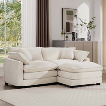 Load image into Gallery viewer, Modern Oversized Modular Cushion Sofa With Ottoman [Online Only]
