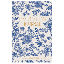 Load image into Gallery viewer, Blue Delft One Line A Day Fabric Journal
