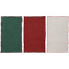 Cotton Waffle Weave Tea Towel with Colored Stitched Edge (3 Styles)