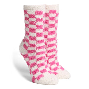 Luxury Soft Checkered Pattern Mini Crew Socks