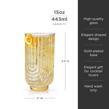 Load image into Gallery viewer, Gatsby Highball Glasses Set of 2 (Online Only)
