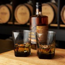 Load image into Gallery viewer, Hexagonal Crystal Double Old Fashioned Glasses in Smoke (Online Only)
