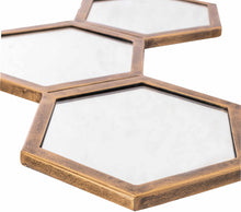 Load image into Gallery viewer, Gitagum Rustic Gold Honeycomb Mirror [Online Only]
