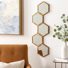 Load image into Gallery viewer, Gitagum Rustic Gold Honeycomb Mirror [Online Only]
