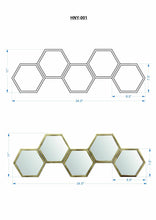 Load image into Gallery viewer, Gitagum Rustic Gold Honeycomb Mirror [Online Only]
