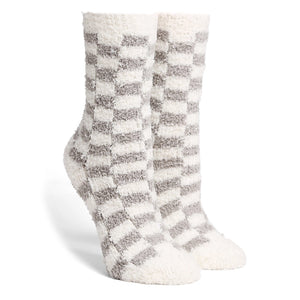 Luxury Soft Checkered Pattern Mini Crew Socks