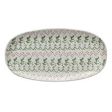 Load image into Gallery viewer, Hand-Stamped Stoneware Platter w/ Wax Relief Pattern
