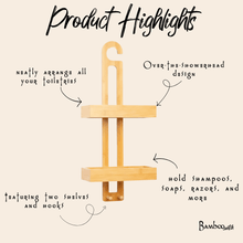 Load image into Gallery viewer, Hanging Bamboo Shower Caddy [Online Only]

