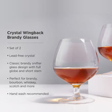 Load image into Gallery viewer, Raye Crystal Wingback Brandy Glasses Set of 2 (Online Only)
