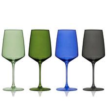 Load image into Gallery viewer, Reserve Nouveau Crystal Wine Glasses in Seaside Set of 4 (Online Only)
