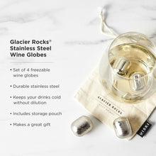 Load image into Gallery viewer, Glacier Rocks Stainless Steel Wine Globes Set of 4 (Online Only)
