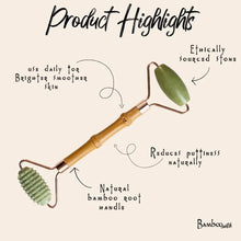 Load image into Gallery viewer, Jade Facial Roller | Bamboo Root [Online Only]
