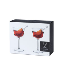 Load image into Gallery viewer, Raye Angled Crystal Nick &amp; Nora Glasses Set of 2 (Online Only)
