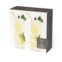 Load image into Gallery viewer, Art Deco Crystal Highball Glasses Set of 2 (Online Only)
