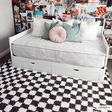 Load image into Gallery viewer, Kieu Black &amp; White Checkered Shag Rug [Online Only]
