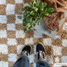 Load image into Gallery viewer, Kieu Mustard &amp; Ivory Checkered Area Rug [Online Only]
