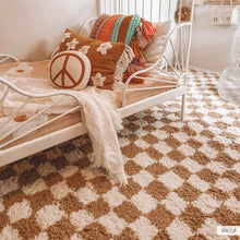 Load image into Gallery viewer, Kieu Mustard &amp; Ivory Checkered Area Rug [Online Only]

