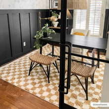 Load image into Gallery viewer, Kieu Mustard &amp; Ivory Checkered Area Rug [Online Only]
