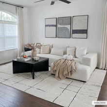 Load image into Gallery viewer, Koume Beige Maze Area Rug [Online Only]
